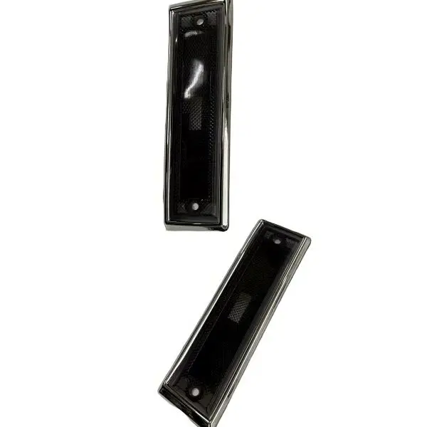 

A Pair Side Marker Light Black Lens With Chrome Trim for Chevrolet GMC CK Pick Up Blazer Jimmy 81-91