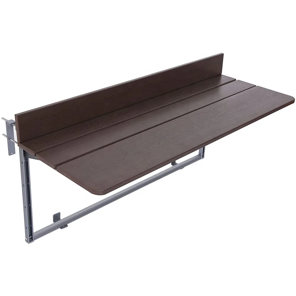 Balcony Bar Table For Railing Garden Patio Railing Hanging Table Folding Balcony Adjustable Deck Bar Table