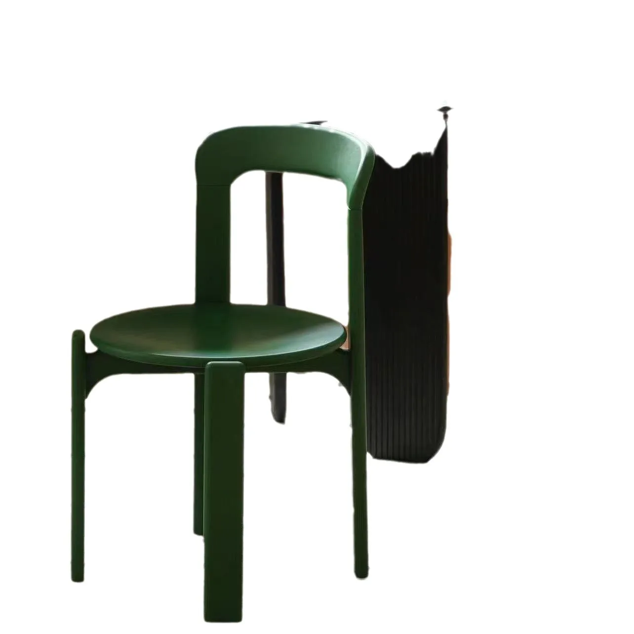 

Solid wood medieval home dining chair, Nordic simple coffee living room back chair