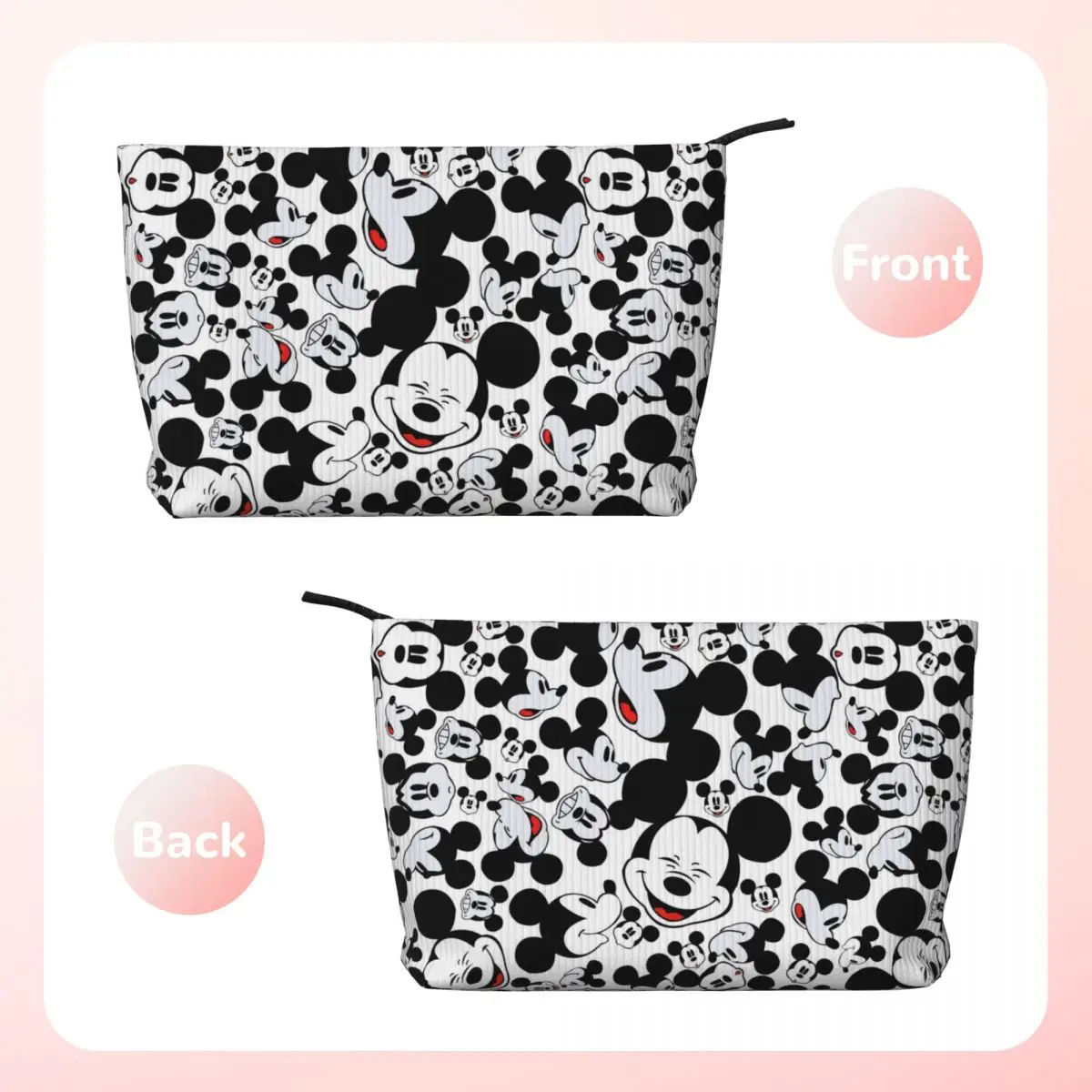 Custom Mickey Mouse Cosmetic Bag Women Cute Large Capacity Makeup Case Beauty Storage Toiletry Bags