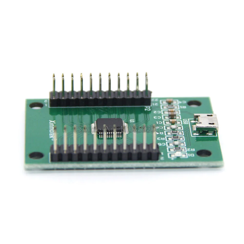 Xinmotek PCB Board USB Zero Delay Encoder PS3 /Raspberry Pi /Android 2 Giocatori Controller Gioco Controller FAI DA TE