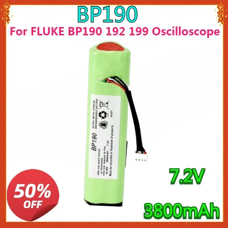 

For FLUKE BP190 192 199 Oscilloscope Capacity 7.2V 4500mAh Nickel Hydrogen Rechargeable New High quality Battery