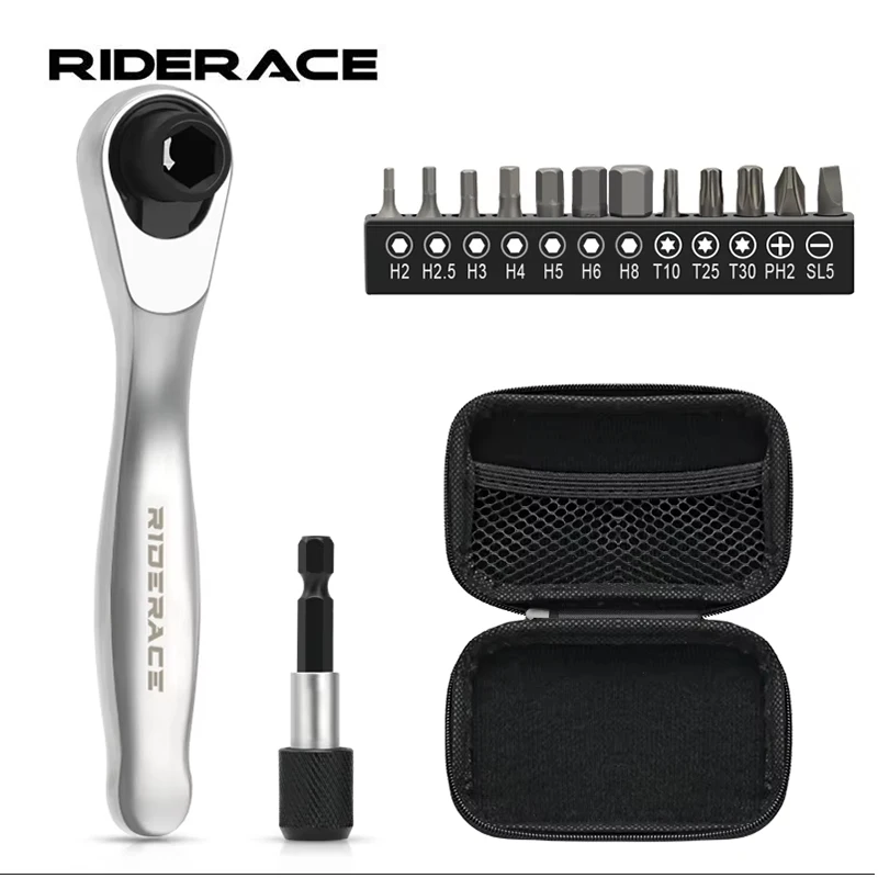 

RIDERACE велосипедный шестигранный ключ односторонний динамометрический ключ с трещоткой гаечный ключ 1/4 дюйма набор отверток инструменты для ручного ремонта велосипеда