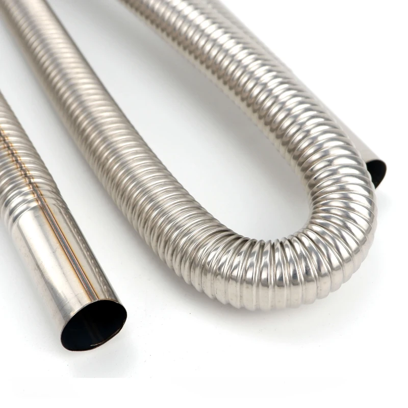 1Pc 60-300cm Car Air Diesel Parking Heater Stainless Steel Spiral Exhaust Pipe Gas Vent Hose Tailpipe Automobile Accessories view 4