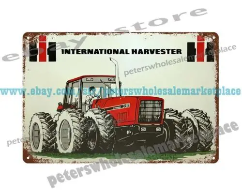 international harvester IH tractor metal tin sign inspirational art