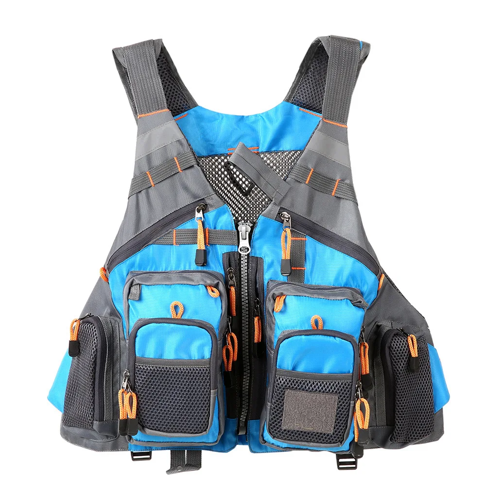 Outdoor Sport Fishing Vest Men Breathable Safety Waistcoat Survival Utility Hunting Vest Colete Salva-Vidas