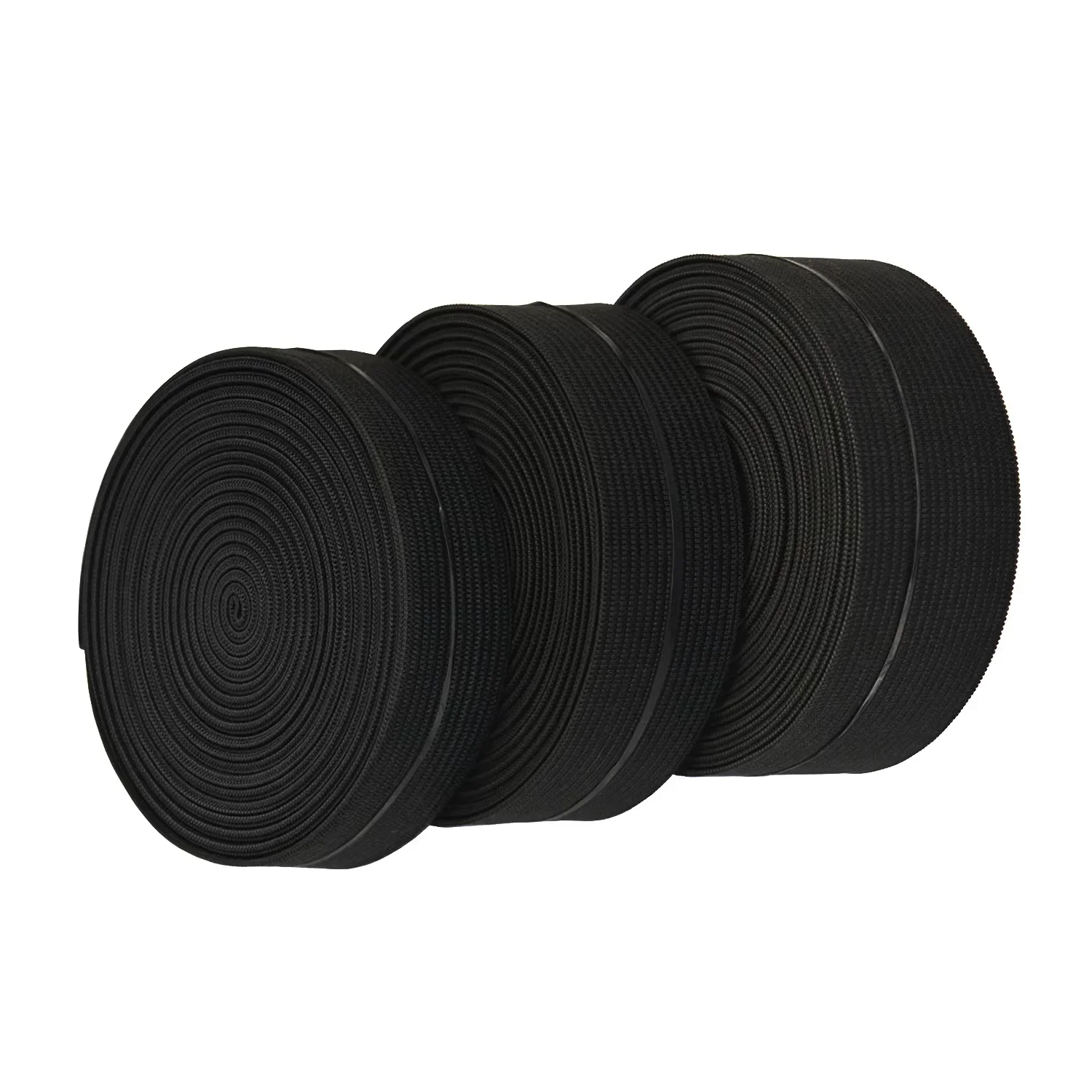 Banda elástica para peluca de 5M/rollo para sujetar pelucas, diadema de costura de 2cm/2,5 cm/3cm de ancho, accesorios para peluca DIY, bandas elásticas para peluca negra