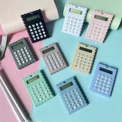 Kawaii Cookie Forma Calculadora, Calculadora portátil, Mini Exame de bolso, Contador de 8 dígitos, Escola e material de escritório