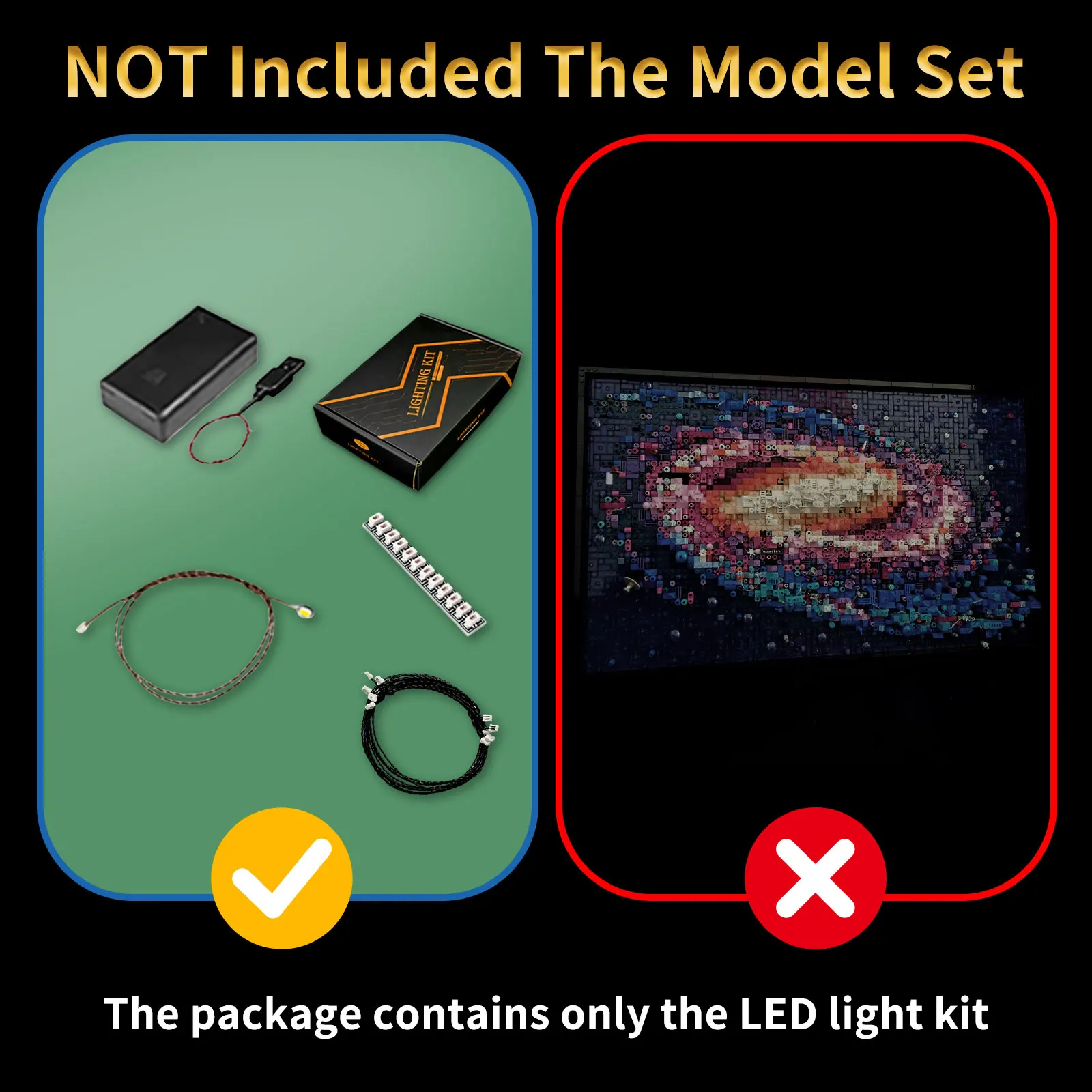 LYBMTWF LED-Beleuchtungsset, kompatibel mit Lego 31212, Milchstraße, Galaxie-Modell (Bausteine NICHT im Lieferumfang enthalten)