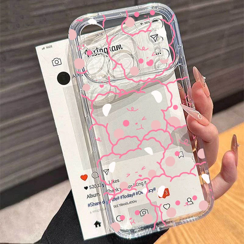 Cute Teddy Bear Bowknot Phone Case For Samsung Galaxy S26 S25 Ultra A57 A56 5G A36 A26 A16 A07 A55 A15 A54 S24 S23 Plus FE Cover view 4
