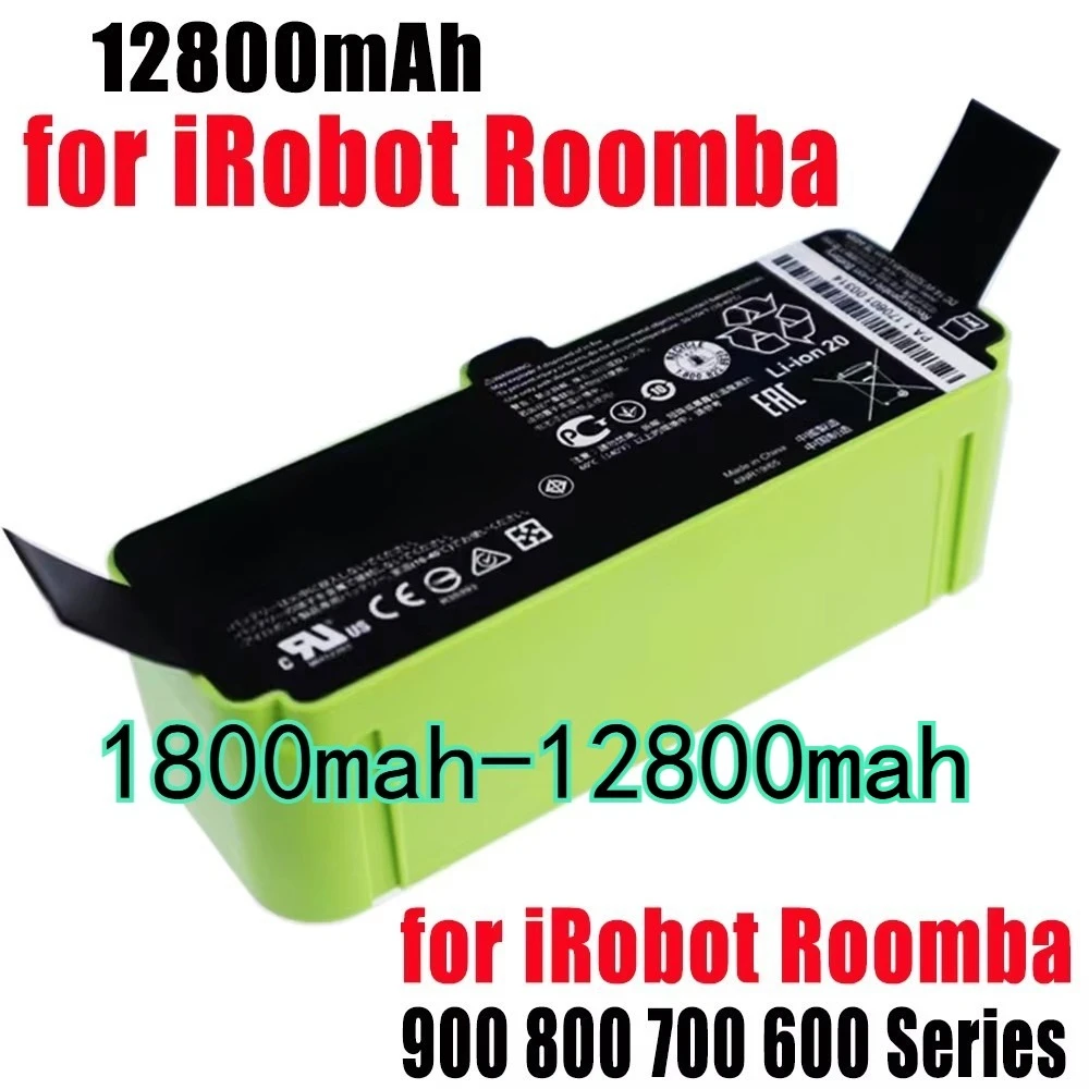 

18650 Battery 12800mAh for IRobot Roomba Sweeping Machine 14.4V 900 800 700 600 Series Battery