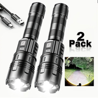Ultra-bright LED Flashlight Portable Rechargeable Lamp Built-in Battery for Outdoor Waterproof Camping Emergency Tactical Torch