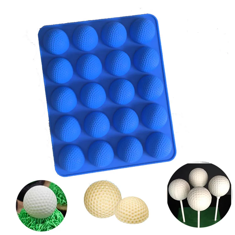 3D Golf Ball Silikon Form Runde Heiße Schokolade Bomben Kuchen Pop Candy Ice Cube Tablett Backen Dekoration Werkzeuge Cupcake Topper Küche