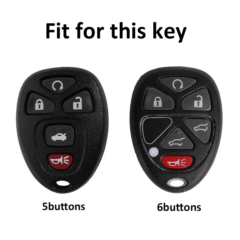 5/6 buttons Shell For Cadillac Escalade For Chevrolet Tahoe 2007 Gmc Suburban Yukon 2010 Traverse XL Soft TPU Car Key Case Cover