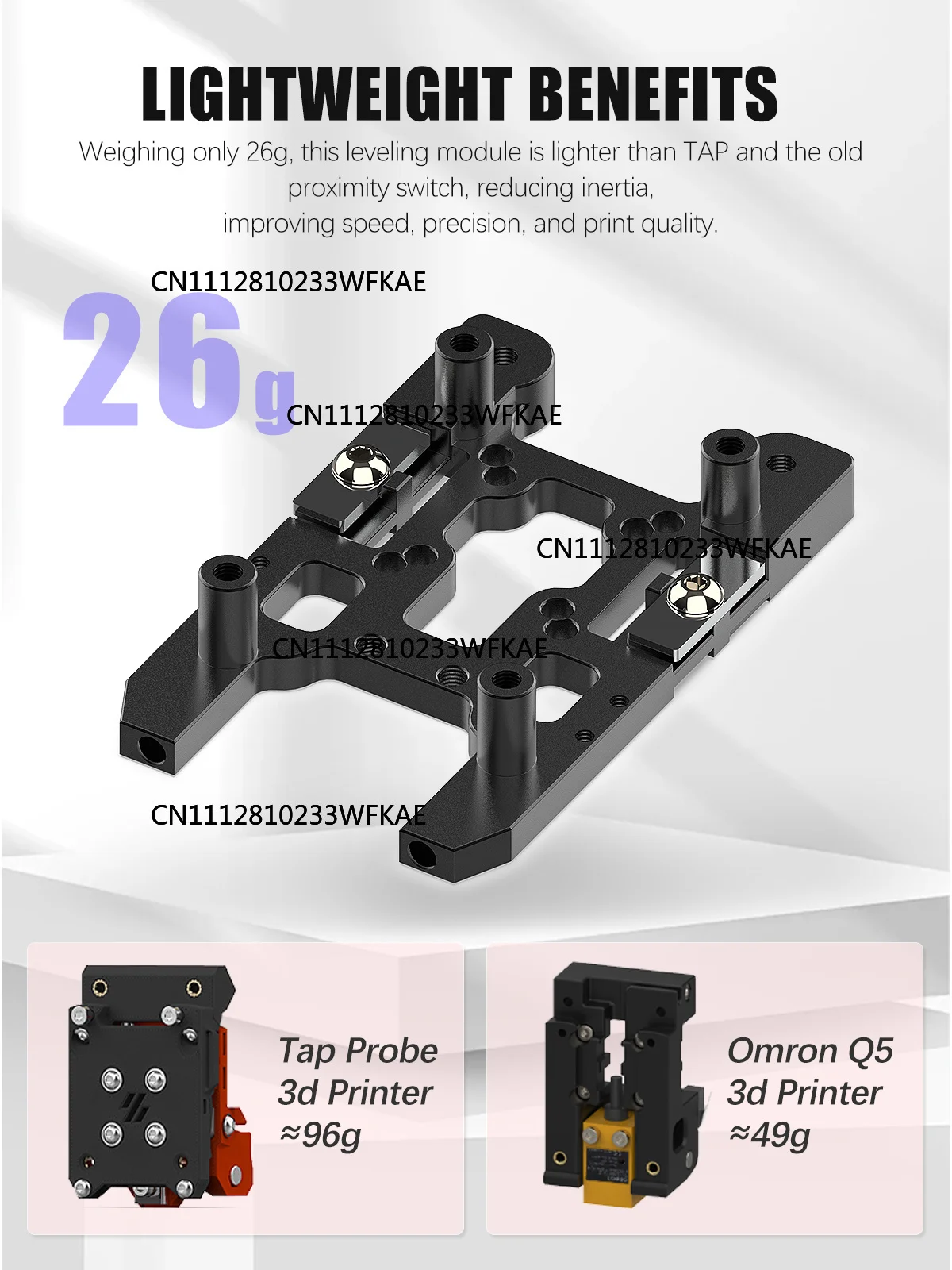 Cartographer IDM Scanner Levelling Sensor 6mm 9mm CNC Metal Bracket for VORON 2.4/Trident 3D Printer Beacon 6061Aluminium