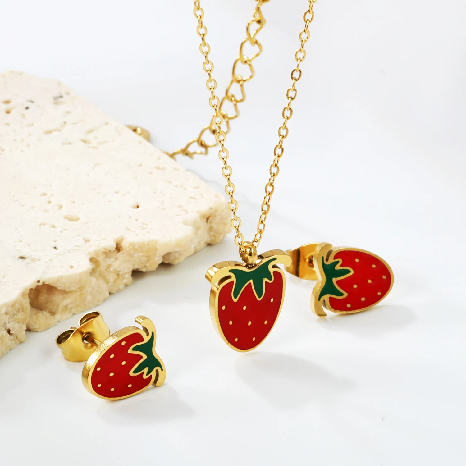 Women's Circular Shell Necklace & Earring Set, Wedding Party