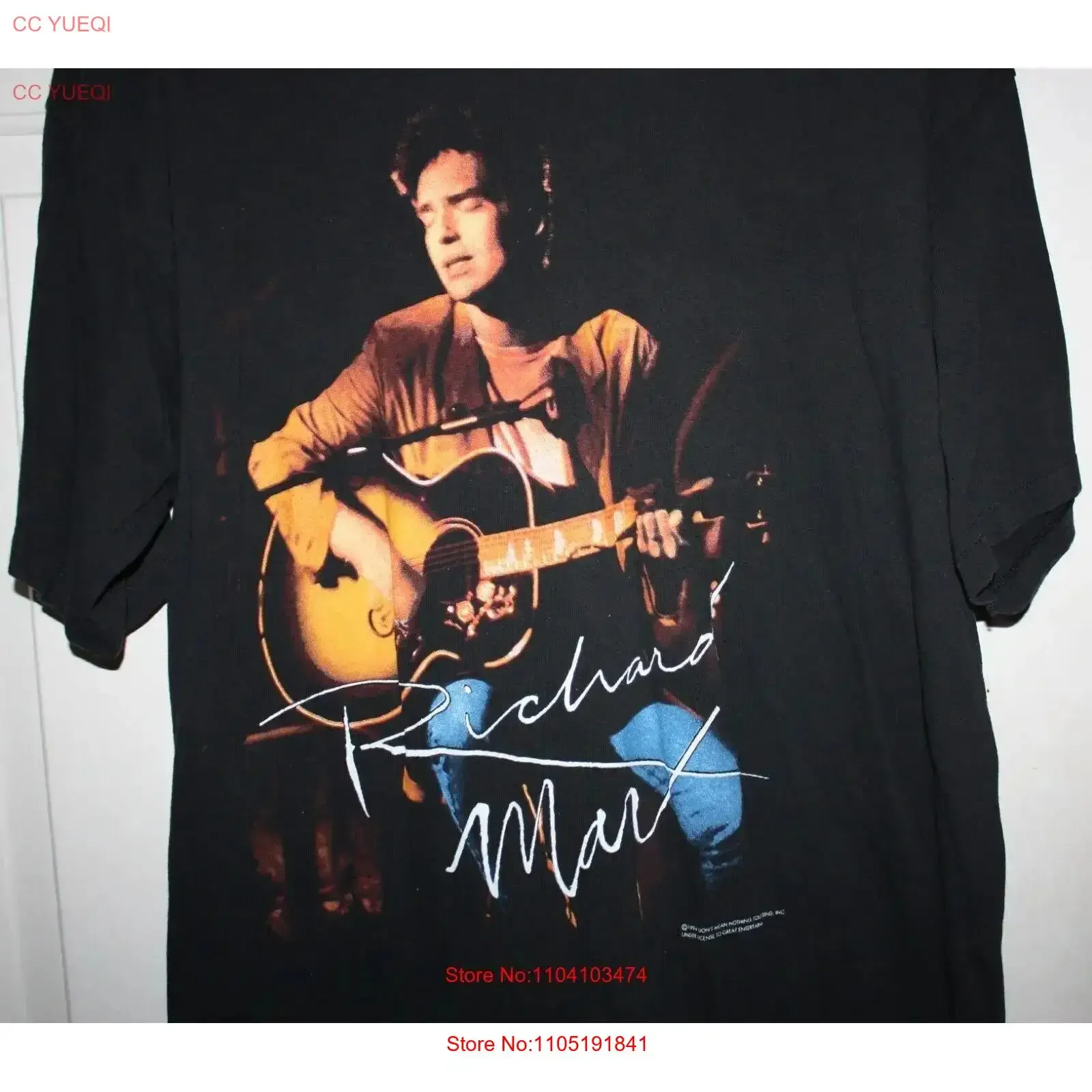 Vintage Richard Marx Concert T Shirt 1994 Paid Vacation Tour XL GEM Tag USA Made vintage Washed graphic Soft Stretched homme