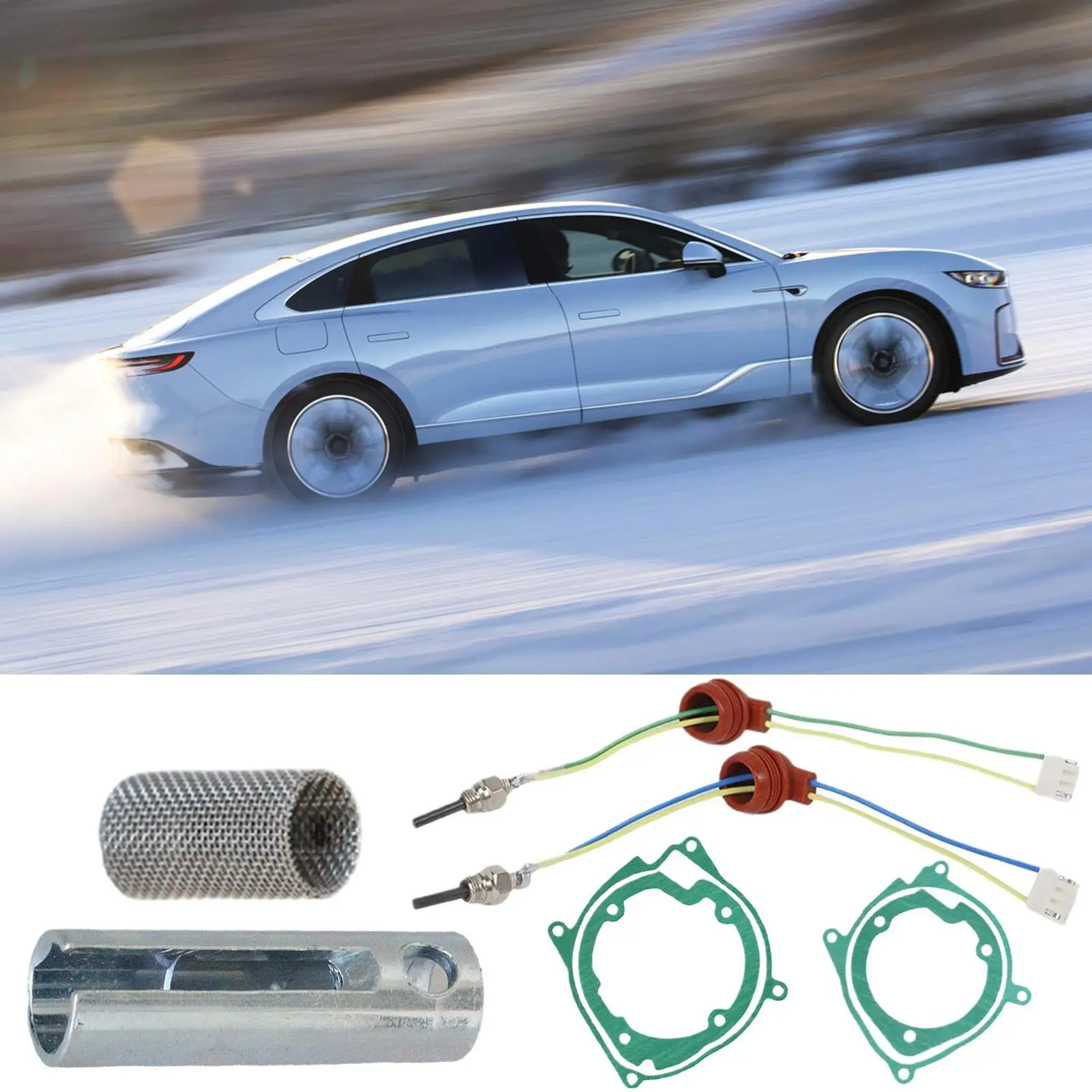 

Glow Plug Repair Kit Parking Heater Gaskets Replacement Parts Accessories 2-5kw for Spark Thread Extractor Removal Automotive