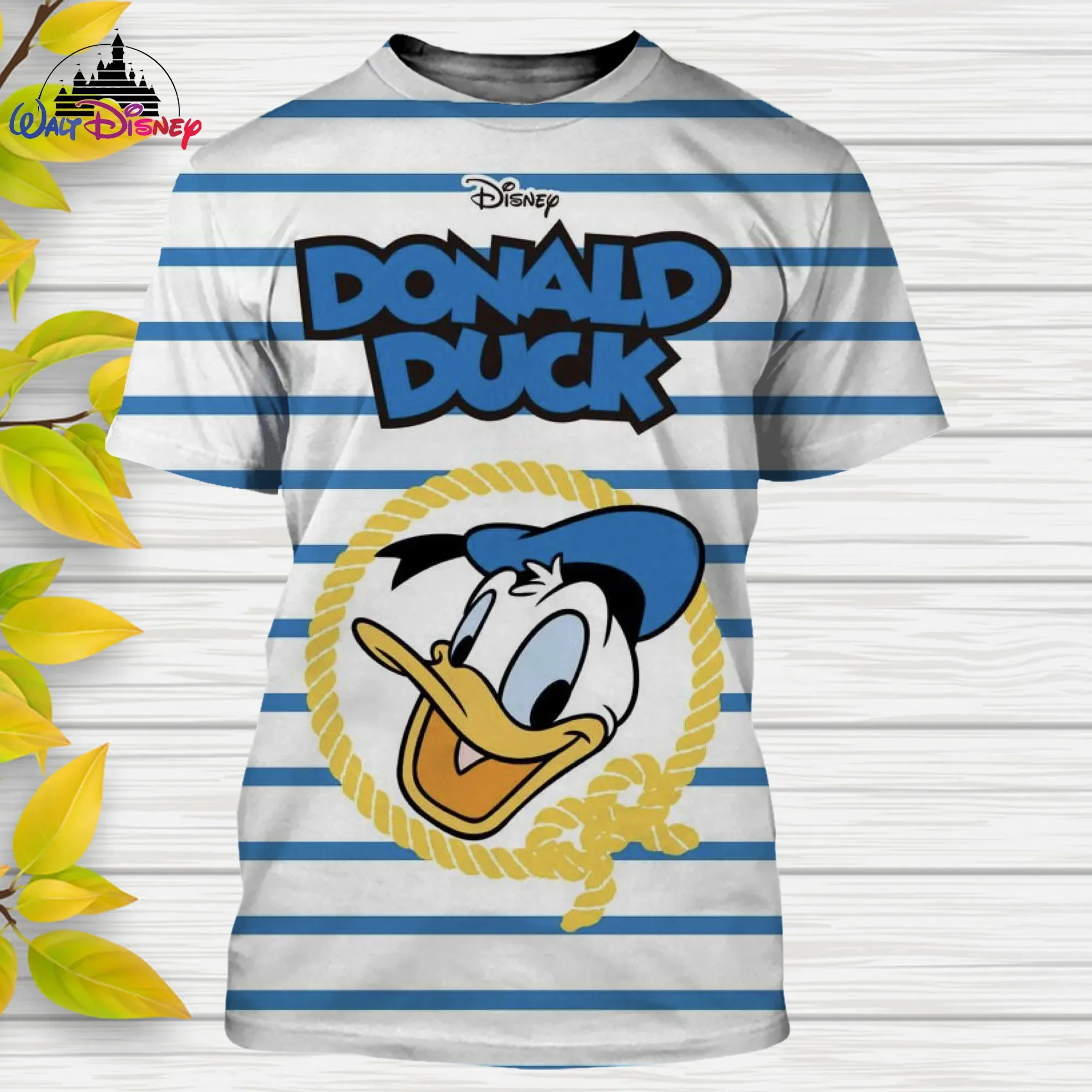 2024 Disney Donald Duck Daisy Cartoon Men Women T Shirt Casual Style 3D Print Summer Casual Streetwear Tee Tops Cartoon