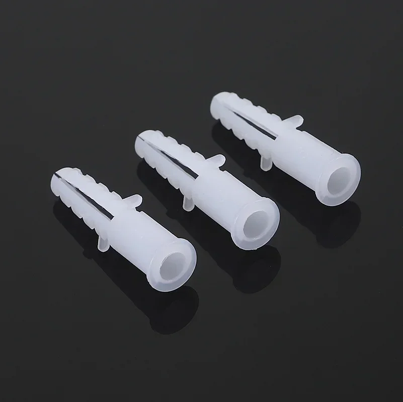 5mm-14mm tubo de expansão âncoras de parede do tubo de expansão plugues branco peixe cauda tubo de expansão auto-batendo fixação parafuso ferragem fixadores