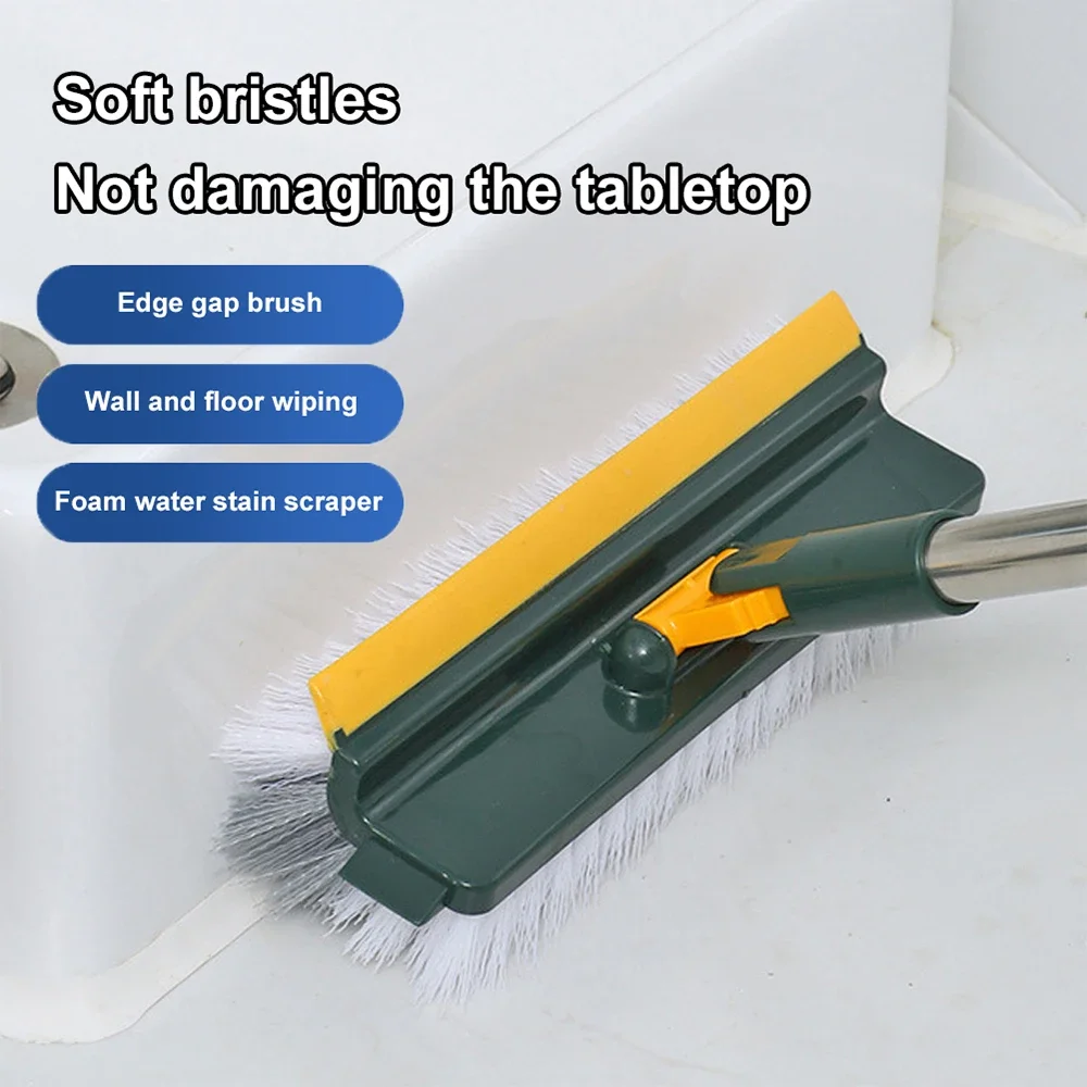 Floor Scrub Brush 3 in 1 Long Handle Removable Adjustable Wiper Broom Tools Tile Magic Squeegee Cleaning Kitchen Bathroom Brush