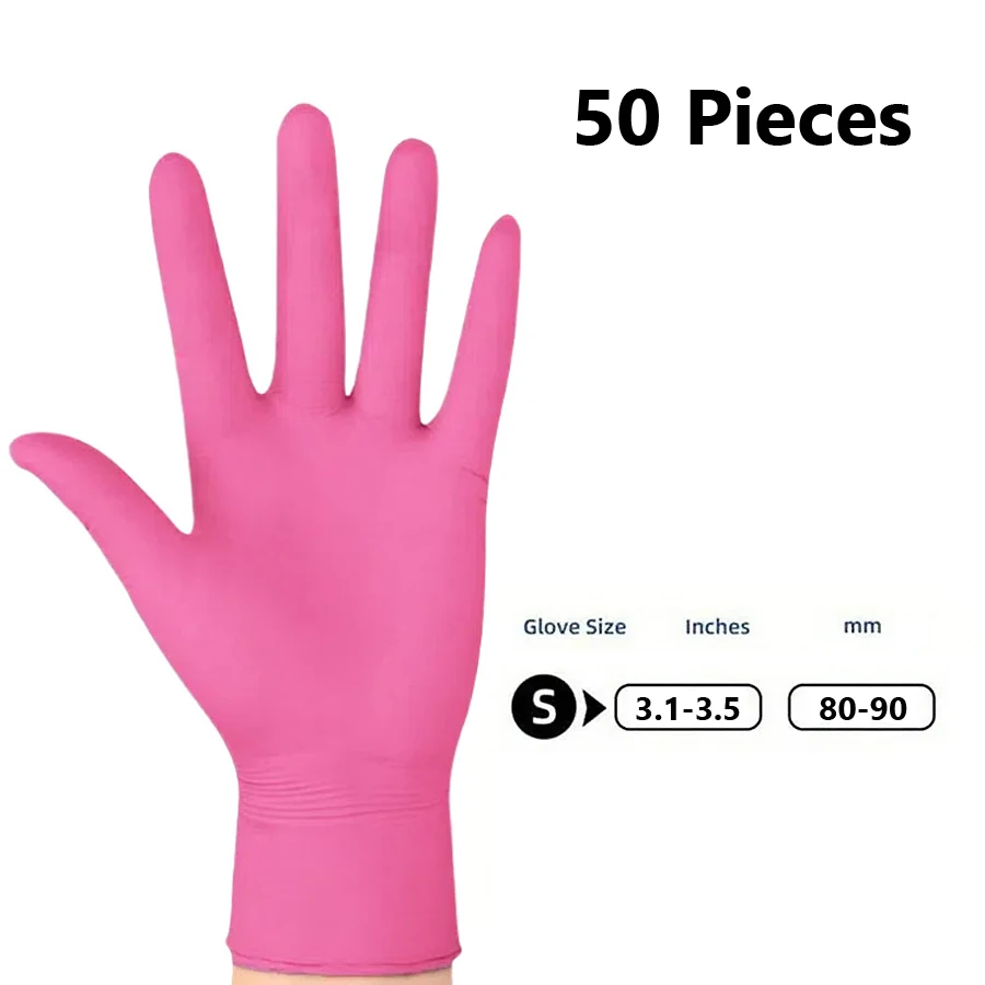 20/50 Stück Einweg-Nitrilhandschuhe, latexfrei, für Nagelpflege, Friseurarbeiten, Tattoo-Vorbereitung und Reinigungswerkzeuge für Salons. – Detail 16
