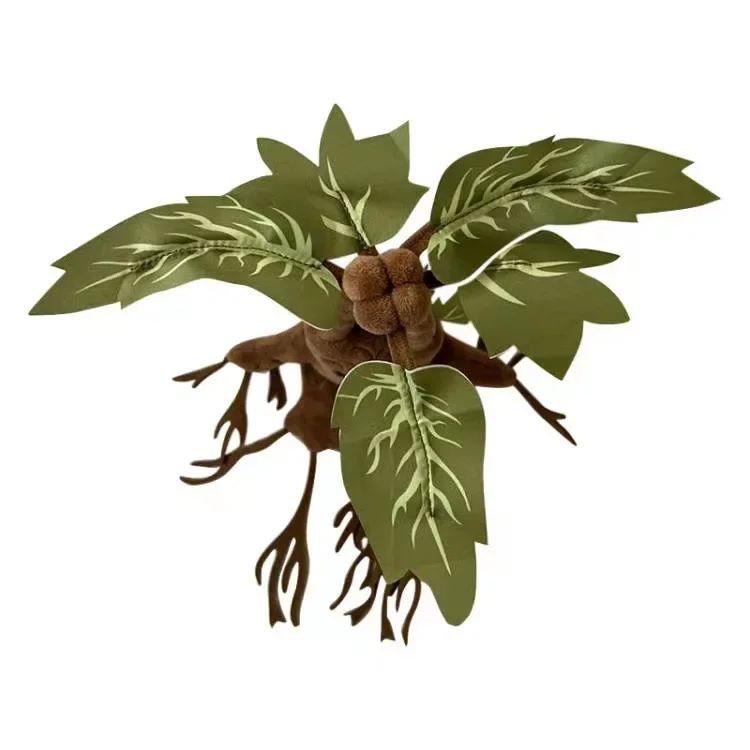 Nuevo Harries Mandrake planta mágica elfo muñeco de peluche suave planta en maceta juguetes de peluche película periféricos almohada adornos regalos para niños