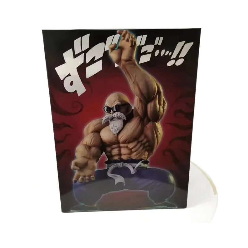 Figura de Dragon Ball Master Roshi, modelado muscular Ka Me Ha Ha Ha, modelo de Anime, colección de estatuas Gk, adorno de decoración de escritorio, 25cm