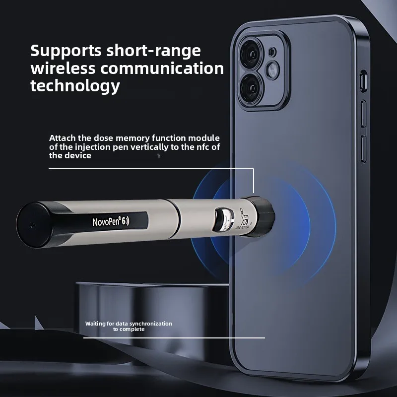 ChiJiaoDr عرض كنور القلم 6 الرقمية قلم حقن الأنسولين NFC الذاكرة جرعة حقنة المنزلية الجلوكوز في الدم Novopen 3 مللي