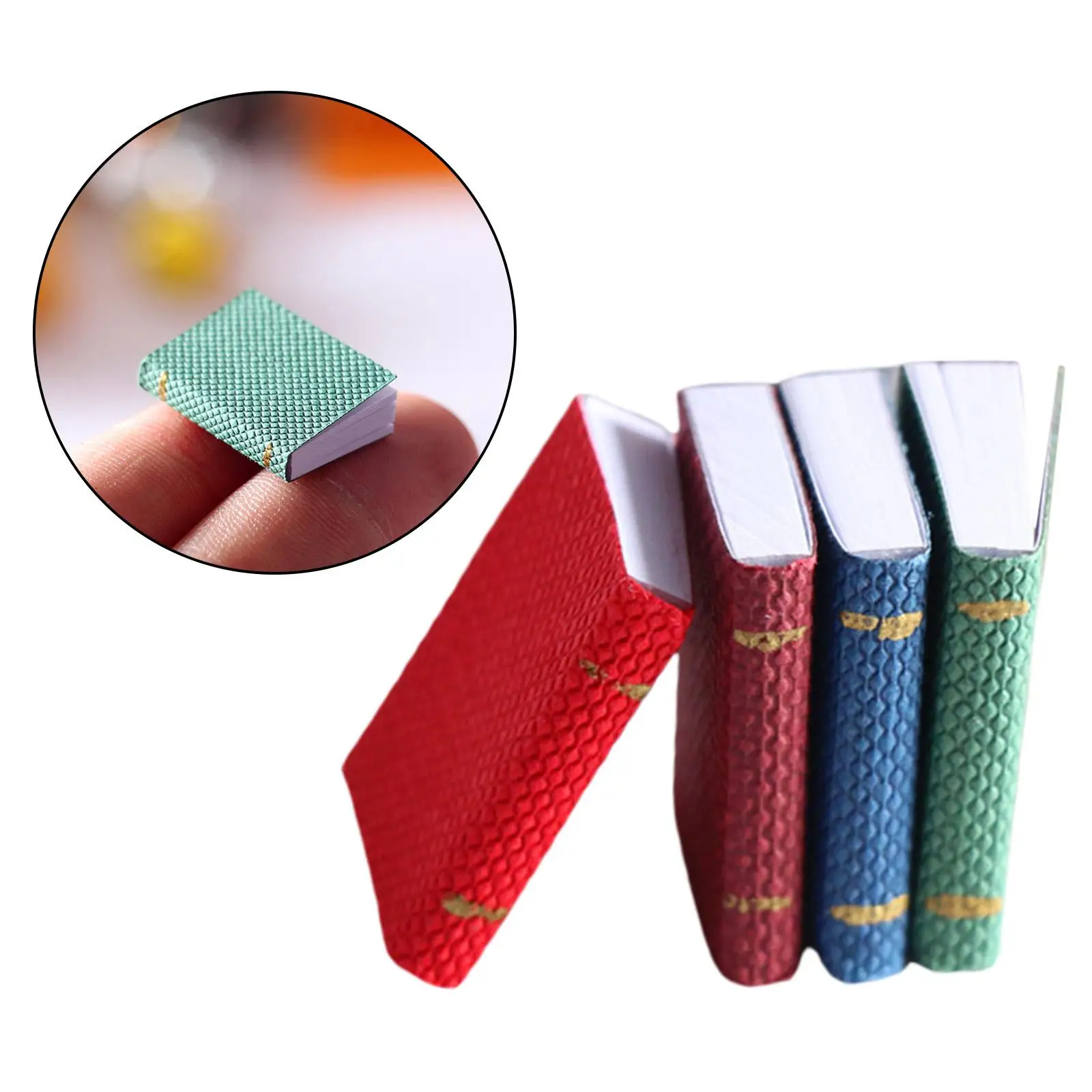 4x 1/12 Doll House Miniatures Assorted Opening Books :6 BJD Dolls Reading Study Bookshelf Library Life Scene Props