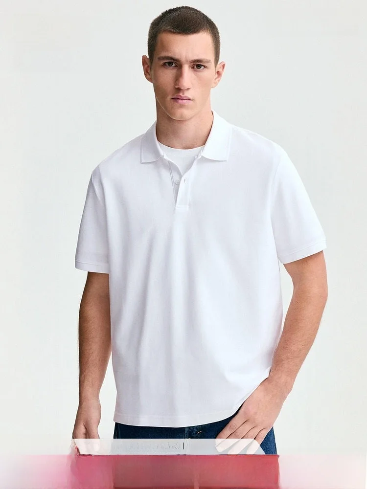 

Мужская рубашка H&M Stand Fit Commuter Professional с коротким рукавом, весна 2026, новинка, повседневная, из хлопка