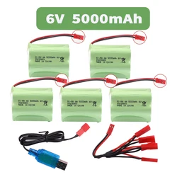 6V 5000mAh NI-MH Battery For RC Cars Robots Tanks Gun rc Boats parts With JST Plug AA 2400mah 6v NiMH Rechargeable Battery Pack