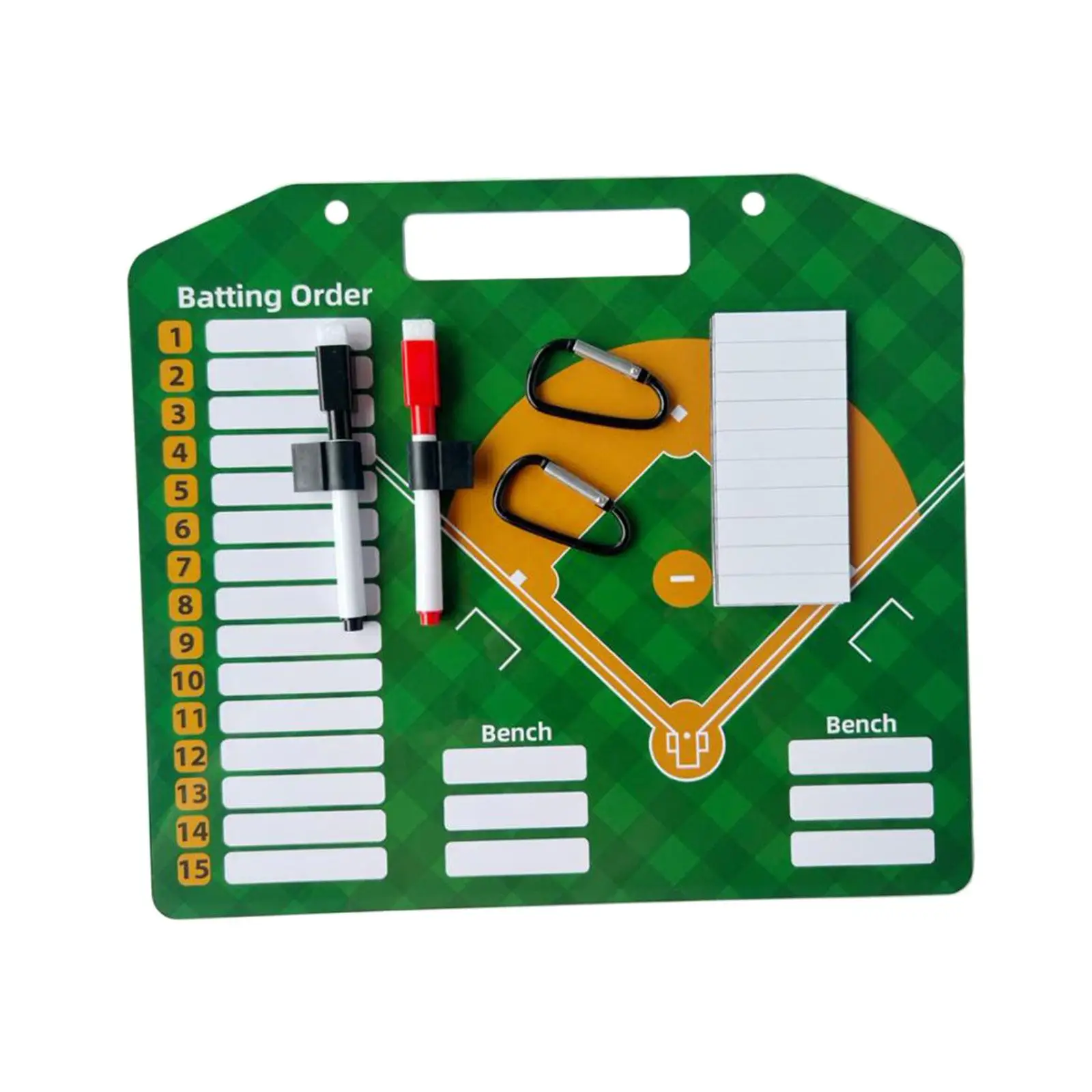 

Baseball Lineup Board Coaches Marker Whiteboard Training Aid Double Sided for