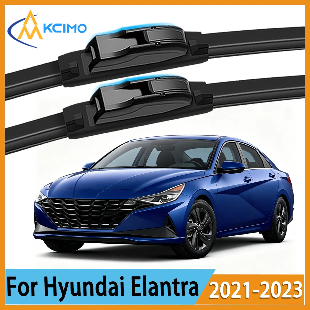 

Durable Front Windshield Wipers for Hyundai Elantra 2021- 2023 Limited Avante i30 Sedan N-Line CN7 All Season Strong Cleaning