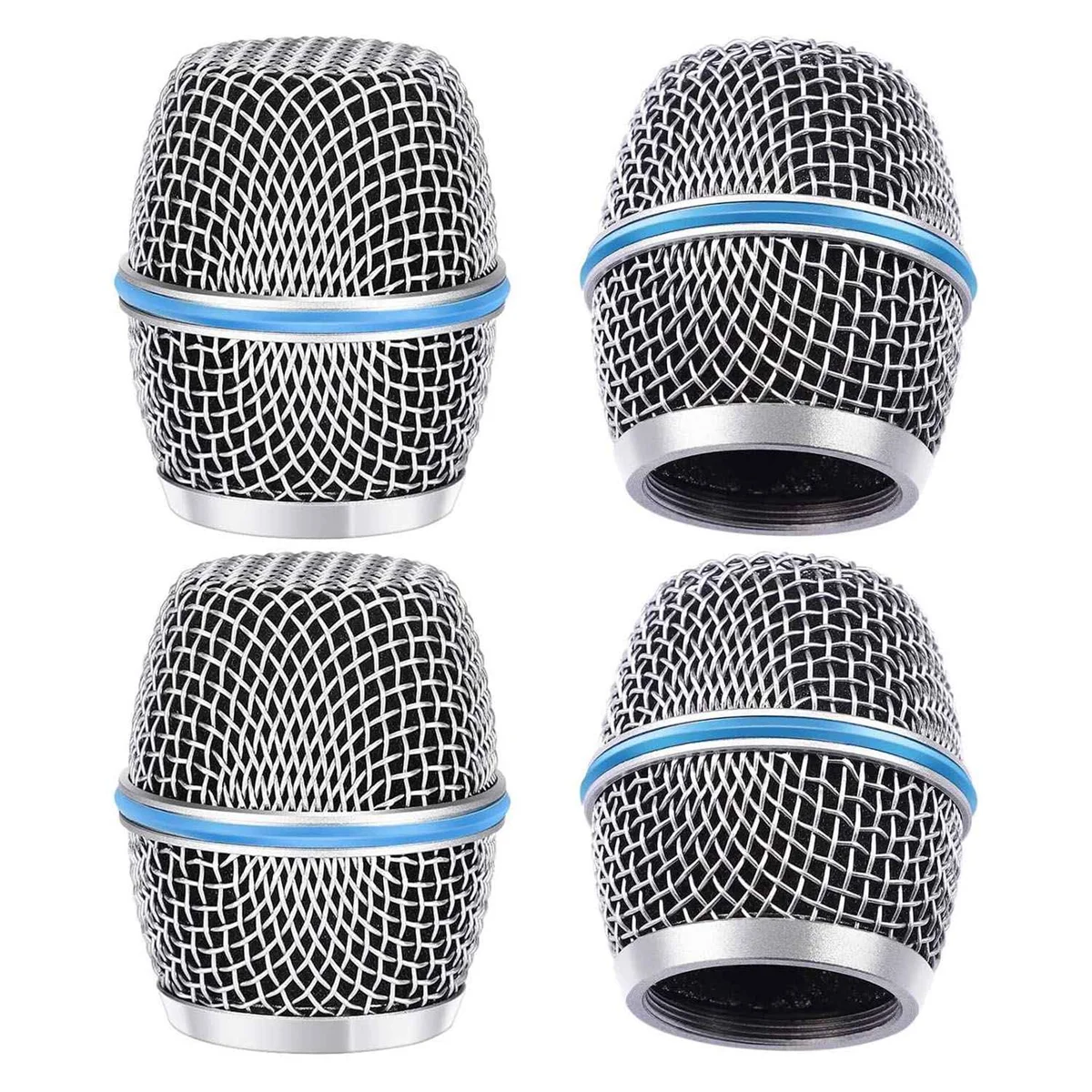 

4PCS Microphone Windscreen Heads, Microphone Ball Head Mesh Grill Vocal Microphone Replacement Grille for Shure Beta87A