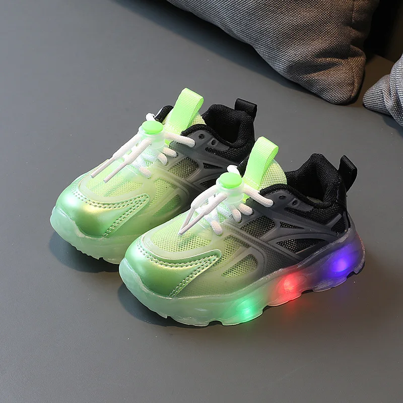 Children Led Glowing Casual Shoes for Boys Mesh Breathable Light Up Sneakers Girls Shoes Kids Luminous Sport Running Shoes Tenis