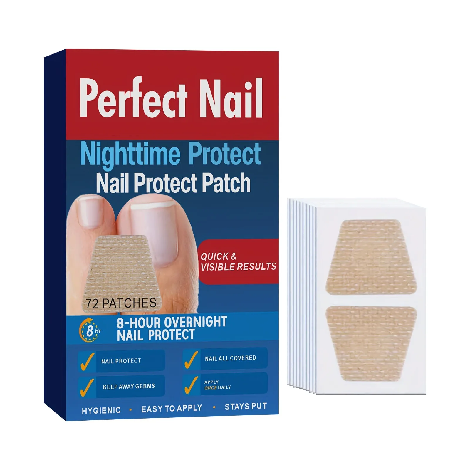 네일 케어 패치는 노란색 및 두꺼운 손톱을 개선합니다. 발톱 교정기 변색 또는 손상된 손톱을 위한 방수 수리 패치