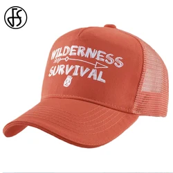 FS Blue Orange 5 Panel Baseball Caps For Men Women Summer Trucker Hat With Mesh Breathable Snapback Hip Hop Cap Bone Masculino