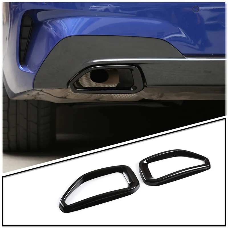 For BMW 3 Series G20 G28 2020-2025 stainless steel Glossy Black Car Tail Muffler Exhaust Pipe Output Cover Car Accessories Trim