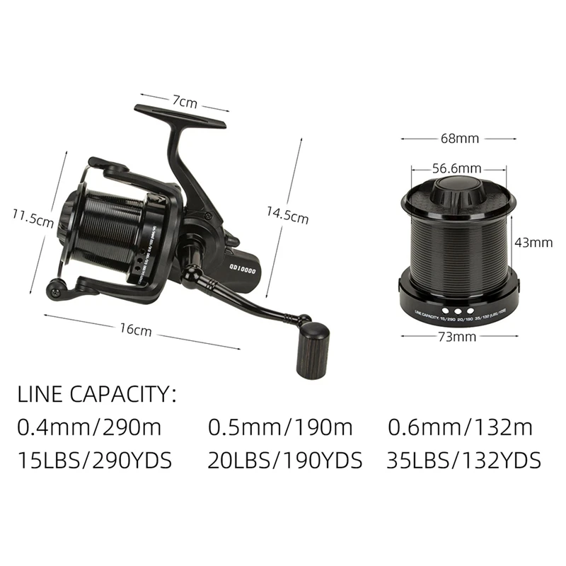 Imagem -05 - Full Metal Spinning Fishing Reel Água Salgada e de Água Doce Reels Qd10000 Mais Max Drag 15kg Novo 10000