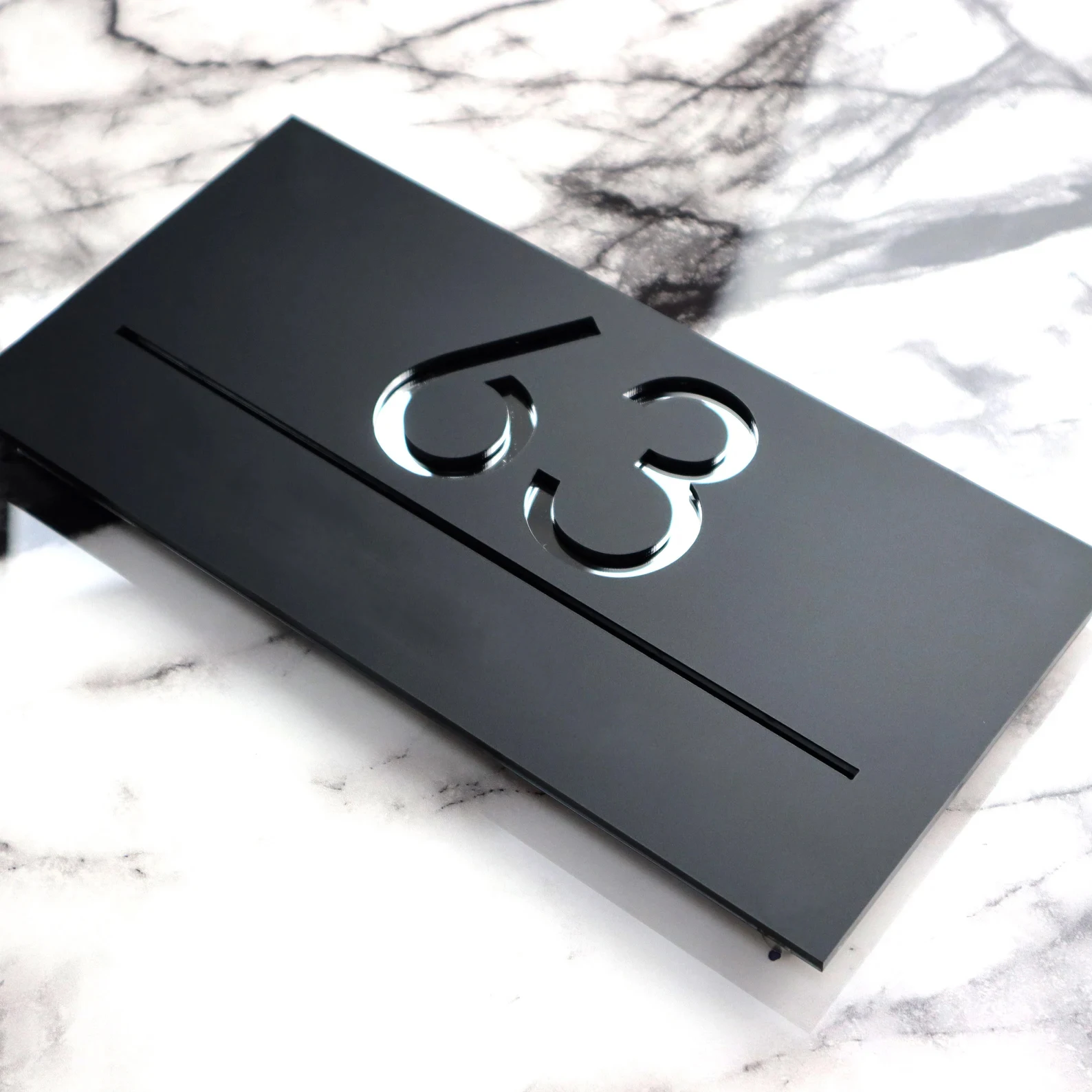 Personalized Acrylic Sign Laser Cutting Custom 3D Floating Nordic Door Sign Modern House Numbers