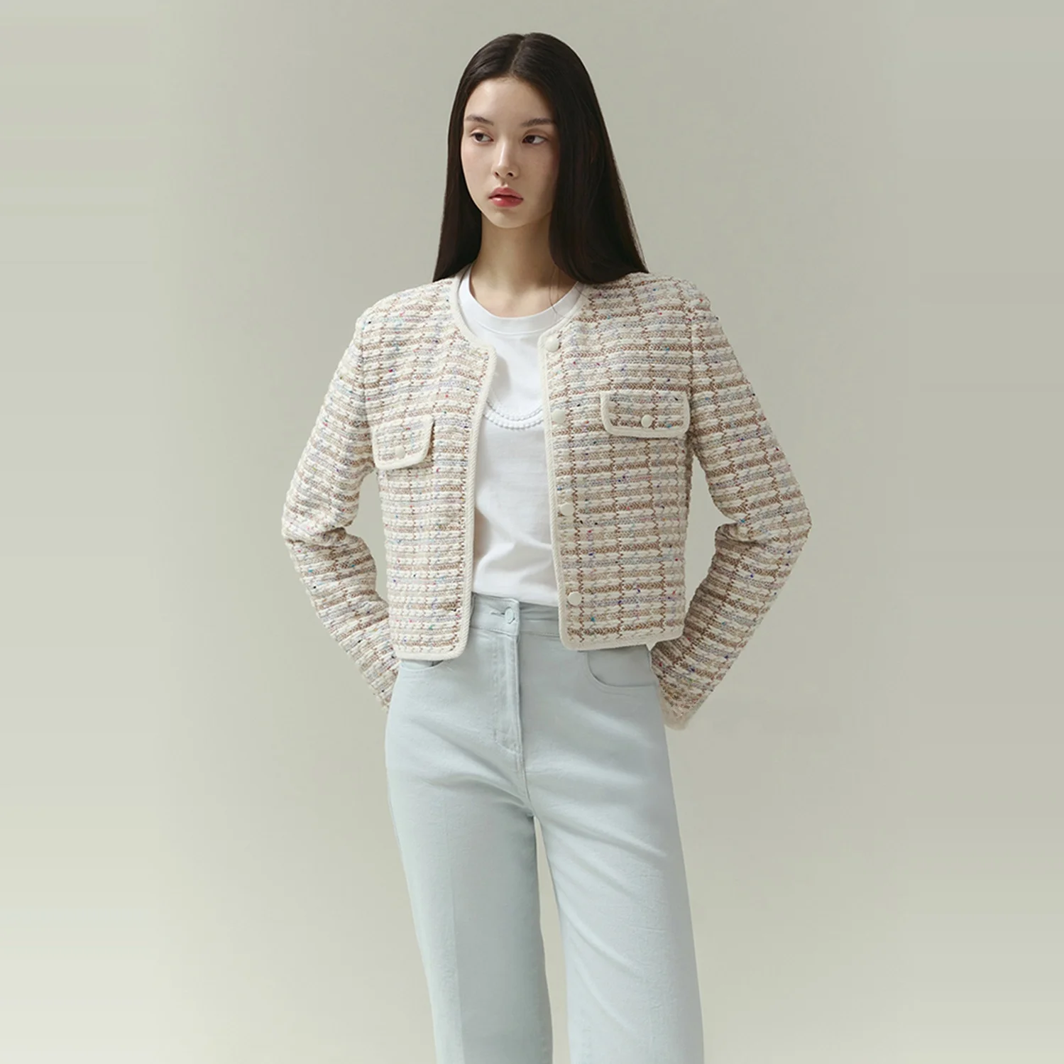 

QPP Commuter Sle ort Outerwear round Ne Slimming Fraance Wind irt Color Blo Long Sve Regular Fit Single Piece