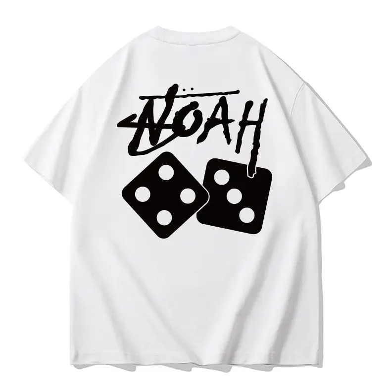 NOAH CITY Short Sleeve T-Shirt Men's 2024 New Summer Loose American Large Dice LOGO T-Shirt Clothes Men's Fashion Trend