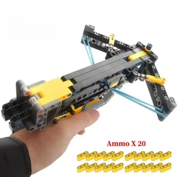 Military Mechanical Crossbow Building Blocks MOC Parts Weapons Bow Shooting Model Construction Bricks Toy Kids Gift