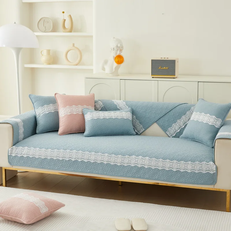 

Пасторальный хлопковый всесезонный Универсальный тканевый чехол для диванной подушки с защитой от царапин и кошек хлопковая Подушка нескользящее заднее полотенце чехол ткань