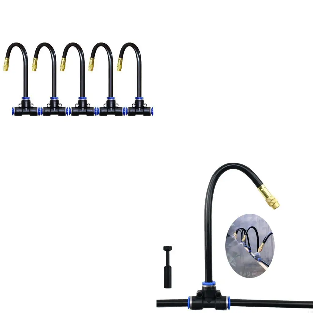 

F19B Durability Copper Plastic Construction Automatic Garden Sprinkler Flexible Multiple Angled Sprayed For Home Outdoor Use