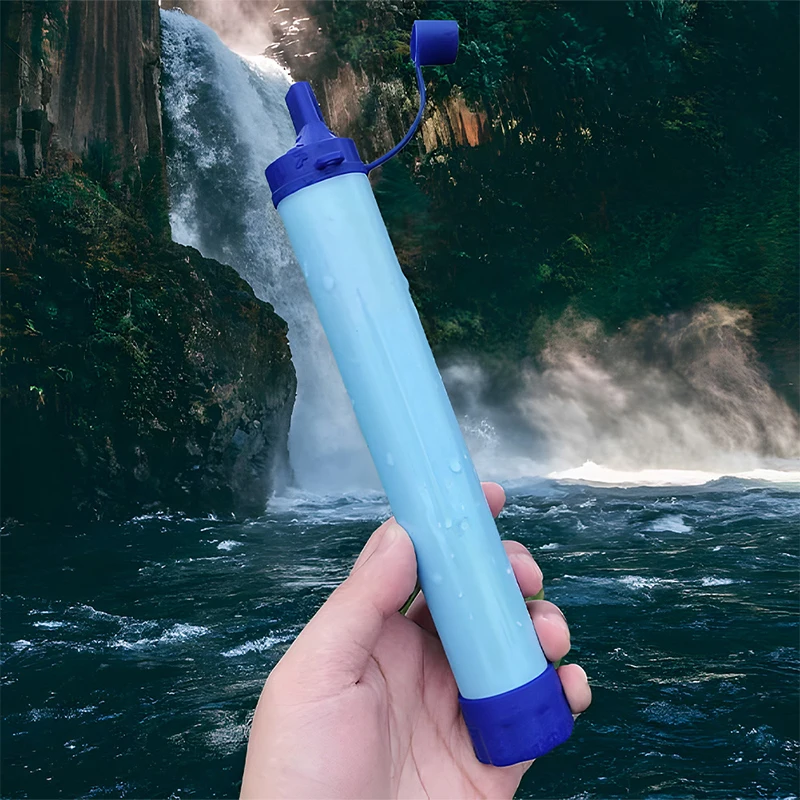 Outdoor Survival Emergency Direct Drinking Water Purifier Portable Water Filter Straw for Camping Hiking Outing Backpacking