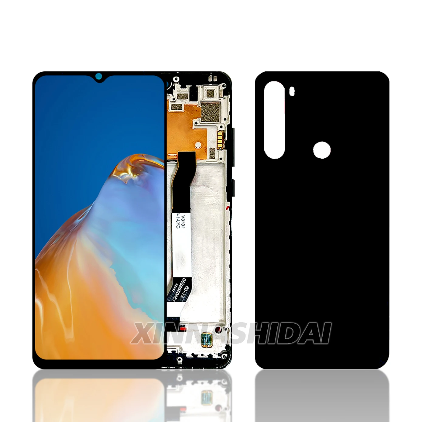 For Xiaomi Redmi Note 8T M1908C3XG LCD Display Touch Screen Digitizer Assembly With Frame and Battery Cover Replacement Parts