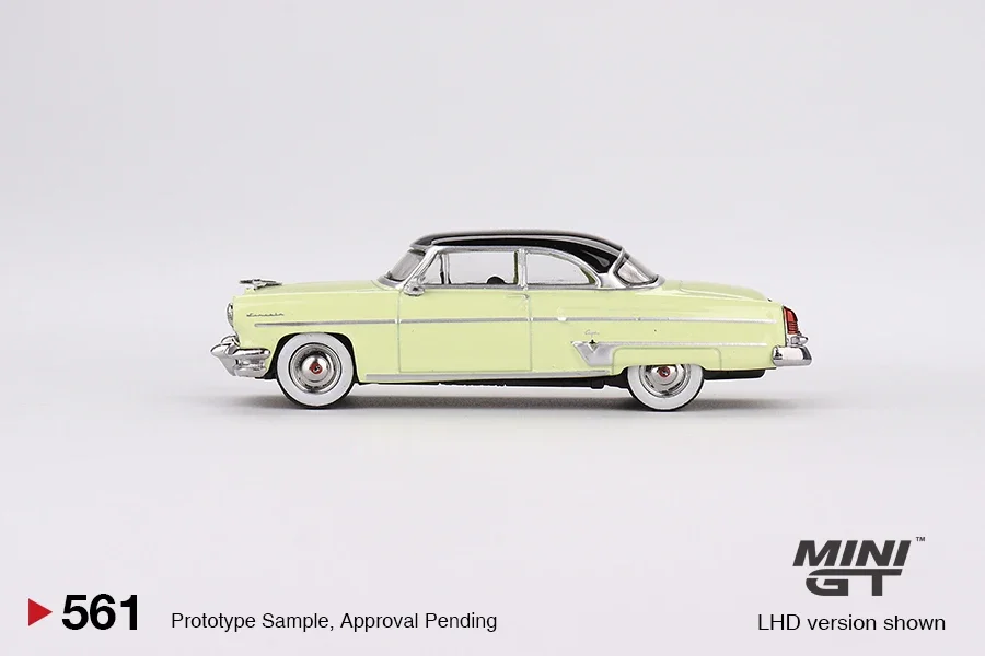 MINIGT 1/64 Lincoln Capri 1954 Premier Yellow MGT00561-CH Cars Alloy Vehicle Diecast Metal Model Kids Xmas Gift Toys for Boys