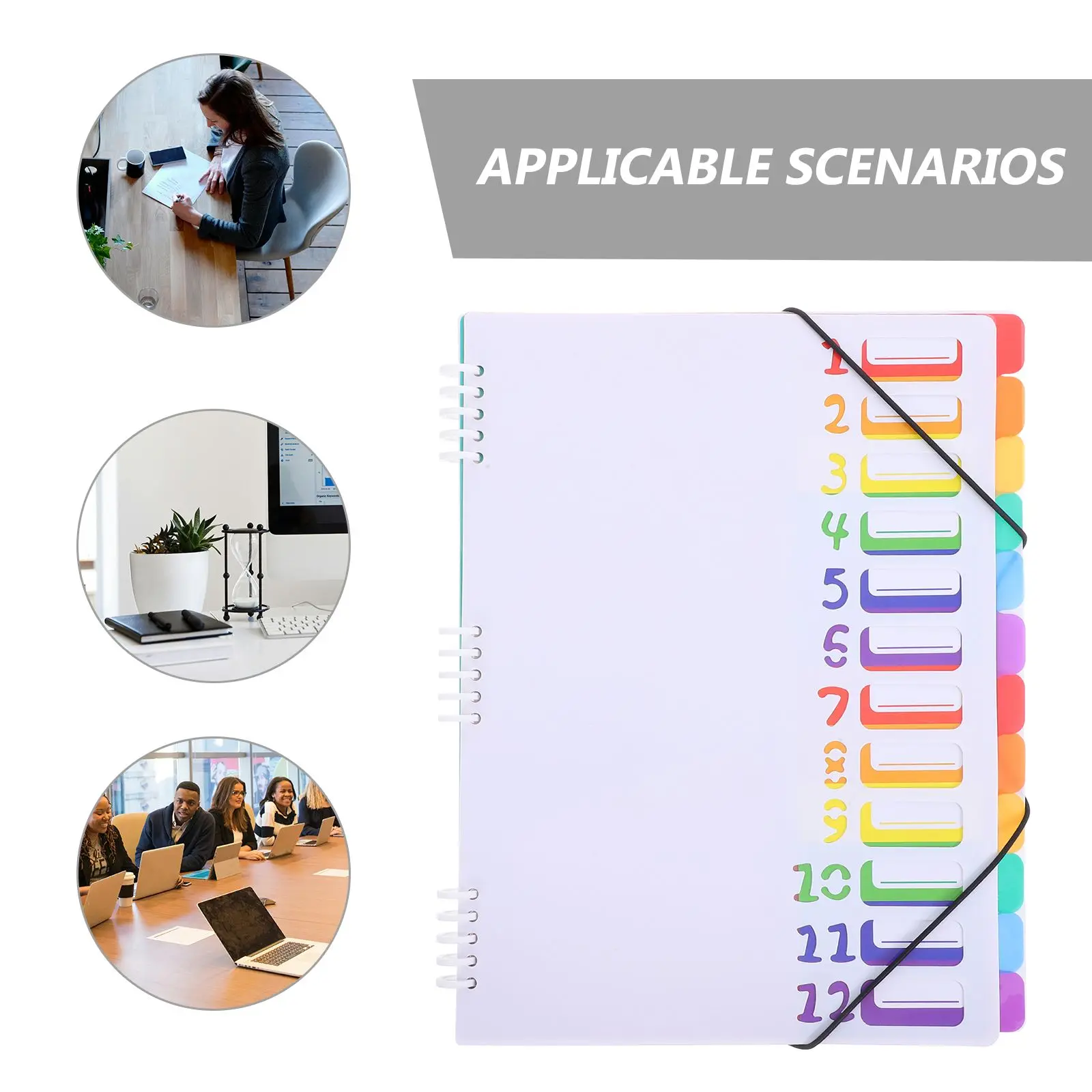 A4 파일 12 레이어 나선형 PP 대용량 사무실 학교 문서 ganizer 파일 폴더 나선형 폴더